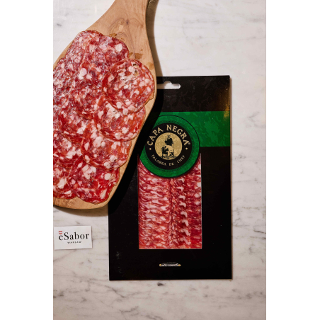 Iberico Pork Salchichon Sliced Portions 80 g Capa Negra