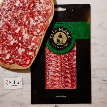 Iberico Pork Salchichon Sliced Portions 80 g Capa Negra